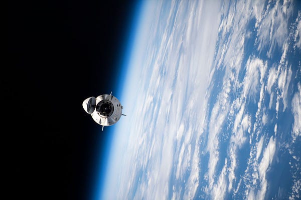 The SpaceX Crew Dragon Endeavour carrying four commercial crew astronauts departs the International Space Station as both spacecraft were orbiting 264 miles above the south Pacific Ocean northeast of New Zealand.