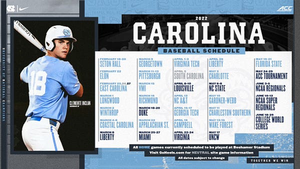 6 Takeaways From UNC's 2022 Schedule Release - by Pat James