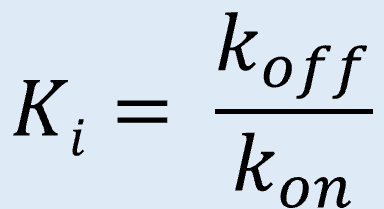 Ki = k_off/k_on