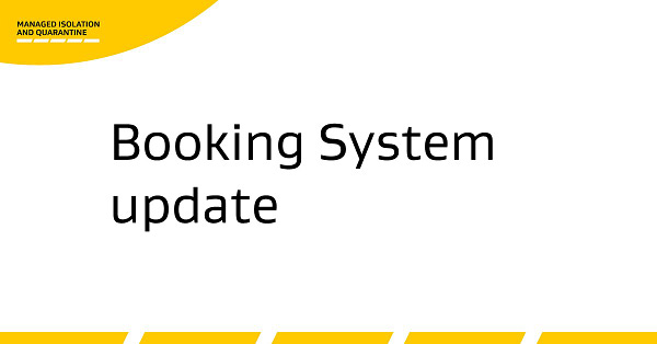 Booking System update