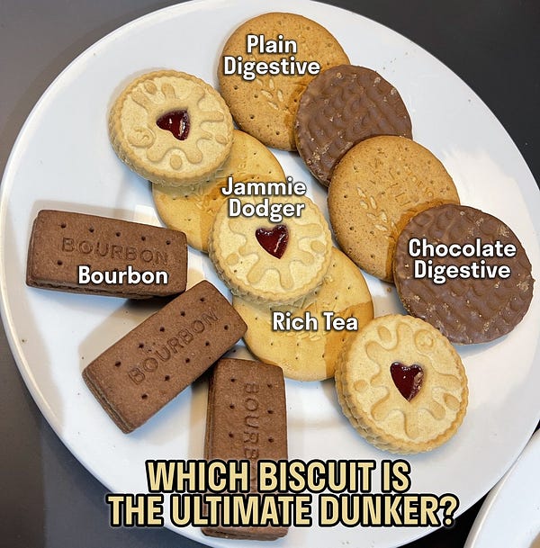 A plate of British biscuits