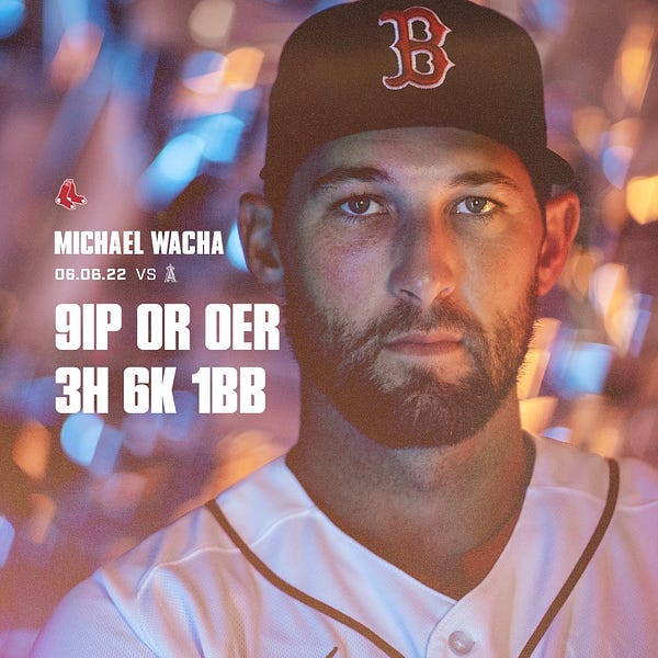 Michael Wacha Final Pitching Line (June 7 vs. Angels): 9 innings, 0 runs, 0 earned runs, 3 hits, 6 strikeouts, 1 walk.