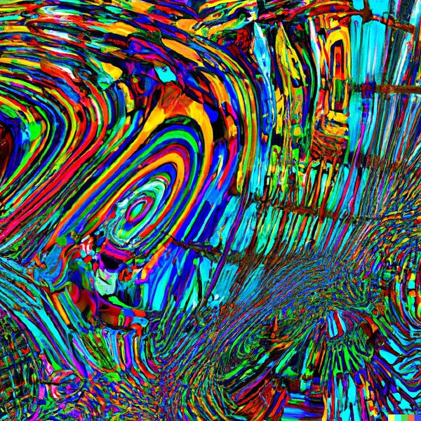 DALL-E 2 generated image: "A flood of DALL-E 2 generated art"