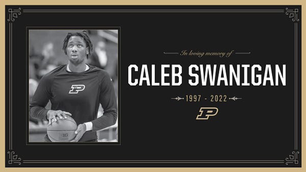 Who was Caleb Swanigan and what was his cause of death?