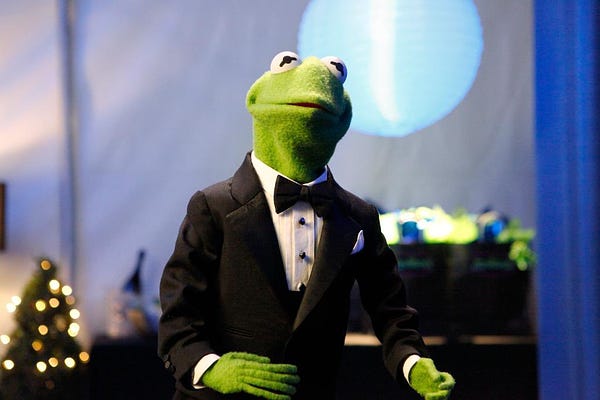 Kermit the Frog in a tuxedo