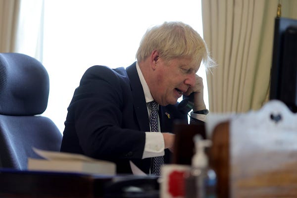 PM Boris Johnson speaks to President Zelenskyy on the phone. 