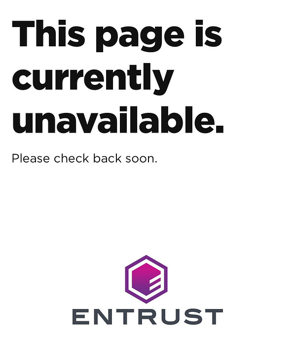 Entrust blog still down.
