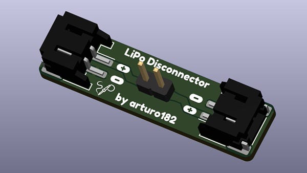 Literally a PCB with a LiPo connector on two sides and a jumper header on the positive trace between them so you can disconnect the connection whenever needed.