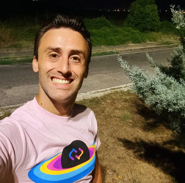 Francesco wearing a pink tshirt with a 5/10 smile in a dark street at 4 am. the light pole is your friend in this case. some plants in the foreground, dark buildings with lights in the background.

On the 4th of August 2020, I was invited to my very first team coffee chat. I was that close to say no because I was scared. But I already posted a short video so I said that it made no sense. I remember Inwas shaking before joining google meet. But this made an impact because 3 days later I posted my very first video on YouTube, a dream coming true after 10 years of overthinking. For me is very hard to do something for the first time. I mean extremely hard. That's my weakness. Then once I start things become super easy for me. that's my strength.

Knowing yourself will help you to become successfull.

and now, since you reached the end, have a good day! 