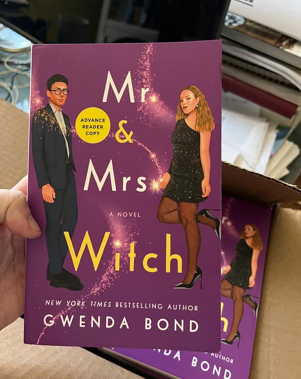 Beautiful early copies of mr & Mrs Witch — purple with Savvy and Griffin on the front