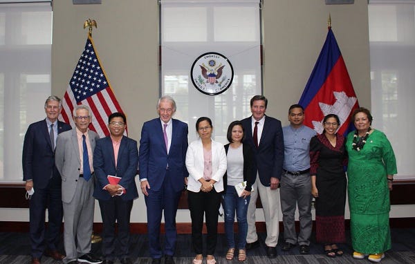 Ed Markey and the congressional delegation with members of Cambodia civil society