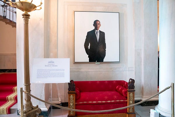 Former President Barack Obama's official White House portrait.