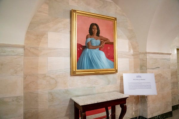 Former First Lady Michelle Obama's official White House portrait.