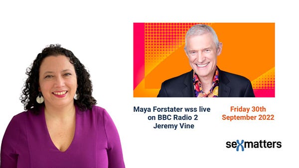 Maya Forstater was live on BBC 2 Jeremy Vine, Friday 30th September 2022
