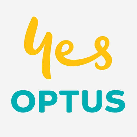 Optus advertisement with the word “Yes”.