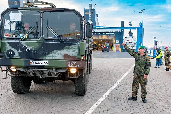 On the evening of the 5th October 2022, soldiers from the German 413 Light Infantry Battalion disembarked in the port of Klaipeda for Exercise Fast Griffin. The exercise is the first training deployment of elements of the future German enhanced Vigilance Activity Brigade (DEU eVA Bde LTU), which will eventually see around 5,000 German troops committed to the defence of Lithuania.