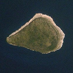 Satellite view of Navassa Island.