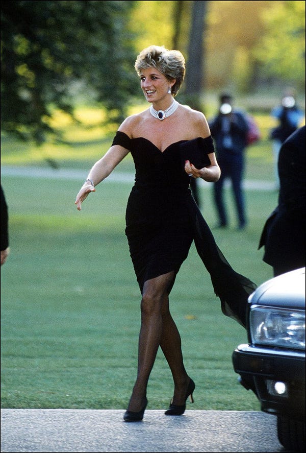 Princess Diana wearing the Revenge Dress