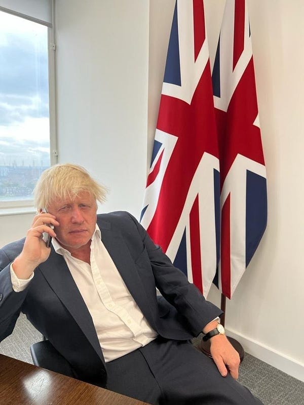 Boris Johnson on the phone