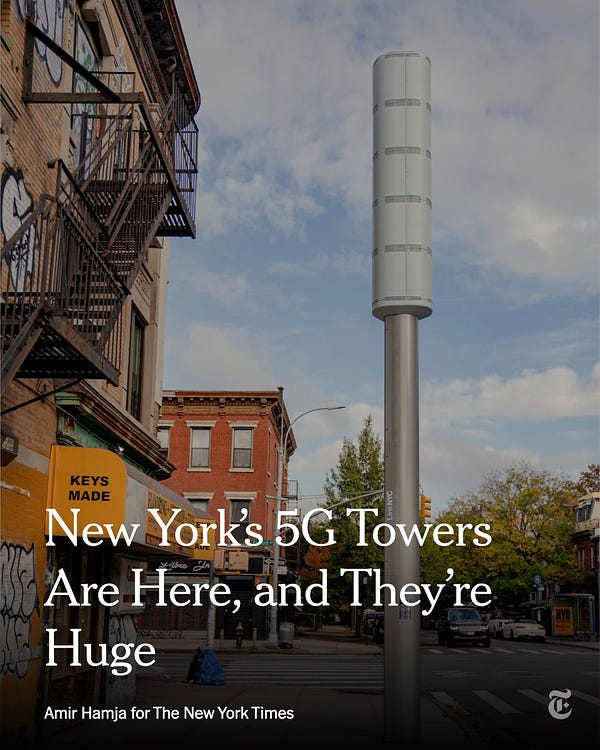 "New York's 5G Towers Are Here, and They're Huge."