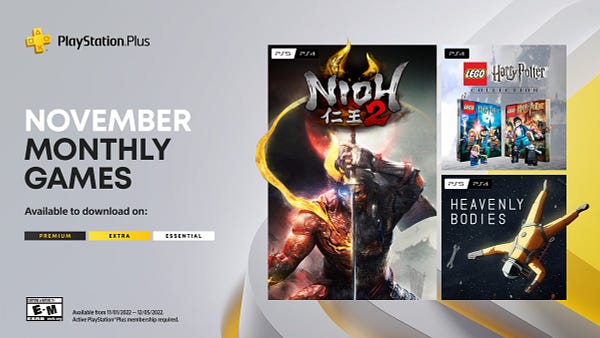Monthly Games available to download from November 1 to December 5. Active PlayStation Plus membership required.