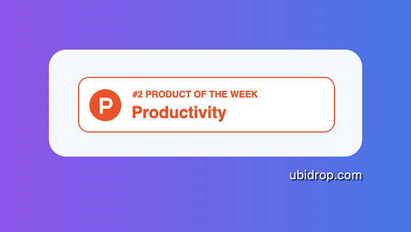 Number 2 Product of the week in Productivity