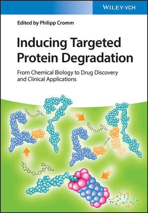 The book cover of Inducing Targeted Protein Degradation showing the PROTAC mechanism.