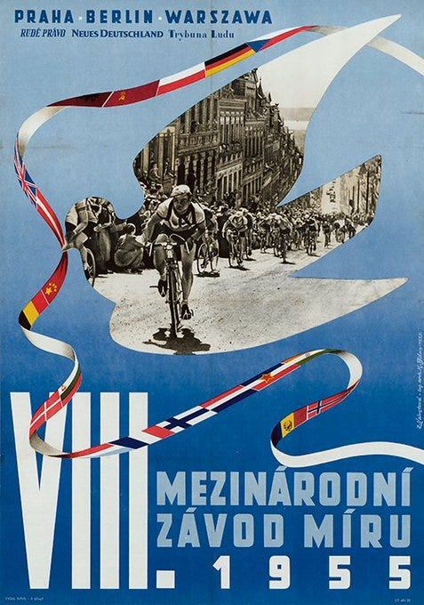 Czech poster for the 1955 International Peace Race
