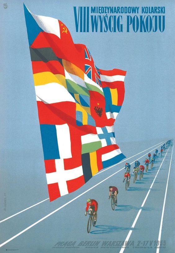 Polish poster for the 1955 International Peace Race