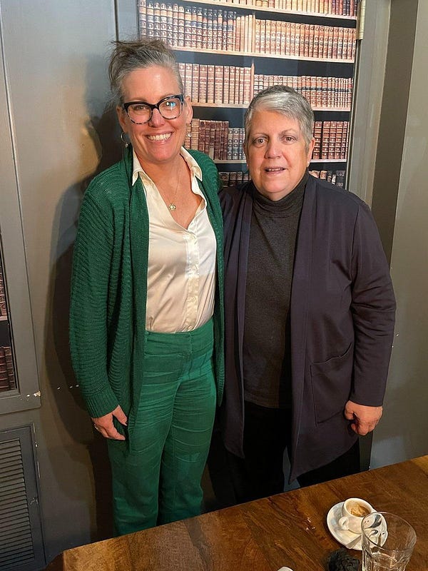 Governor-Elect Katie Hobbs and former Governor Janet Napolitano