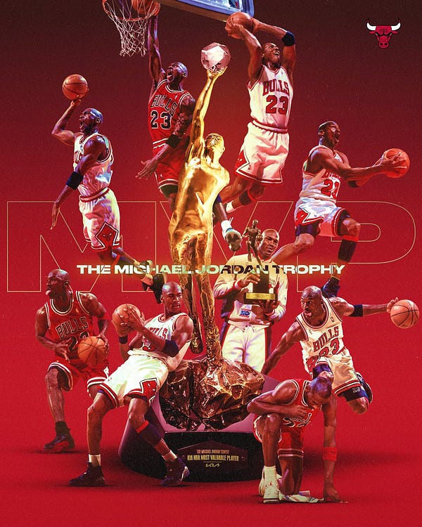 NBA renames its MVP trophy after Michael Jordan — a 5-time winner