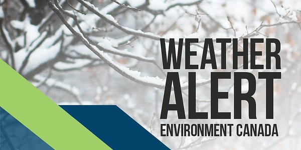 Weather alert from Environment Canada
