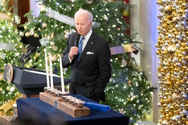 President Biden delivers remarks at the White House Hanukkah Reception. 