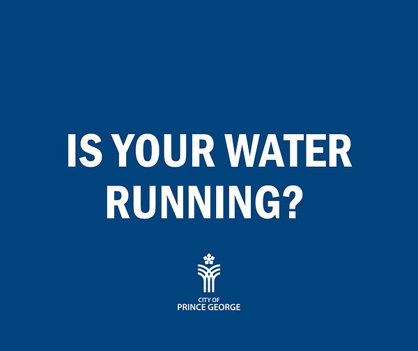 Graphic text reads: Is your water running?