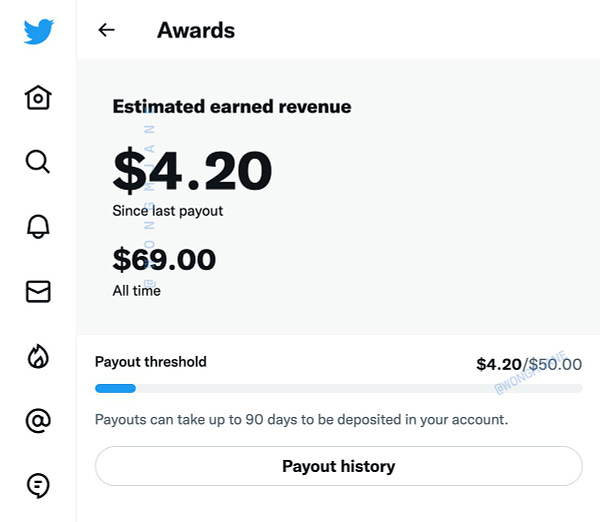 Awards
Estimated earned revenue
$4.20
Since last payout
$69.00
All time
Payout threshold
$4.20/$50.00
Payouts can take up to 90 days to be deposited in your account.