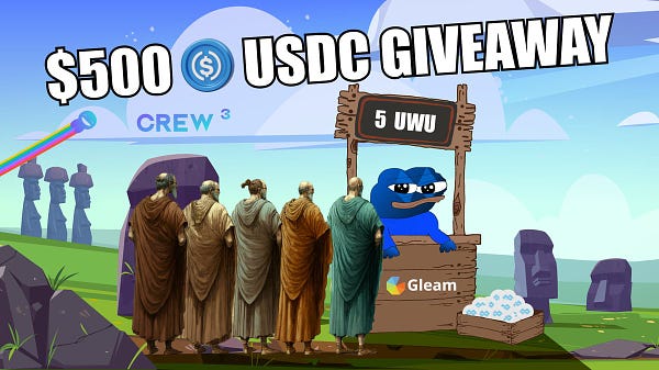 4 days left to uncover BP's lore for Week 1 of our Multi-Layered Giveaway 

Win 500 $USDC by shilling #UnlimitedLeverage, and joining the Business Pepe community.

#Gleam and #Crew3 quests below
🔘https://gleam.io/7gWIO/week-1-historic-giveaway
🔘https://crew3.xyz/c/unlimitednetwork/