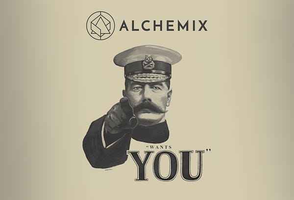 Alchemix wants you poster