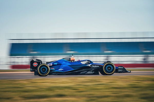The FW45 on track.