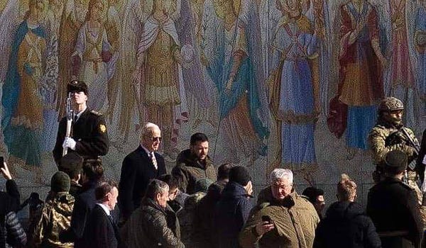 The US president Joe Biden visits Kyiv, Ukraine 