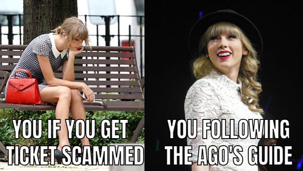you if you get ticket scammed
you following the AGO's guide