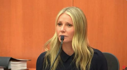 Gwyneth Paltrow on the witness stand 