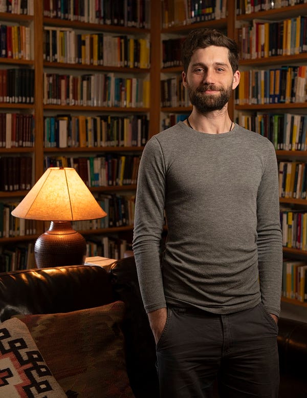 Me in the SFI Library — Photo Credit: Douglas Merriam 2019