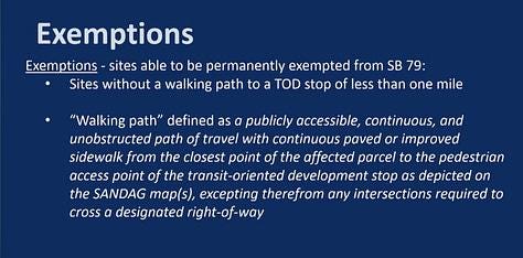 Presentation from staff to City Council, maps and conditions for exemptions and referrals