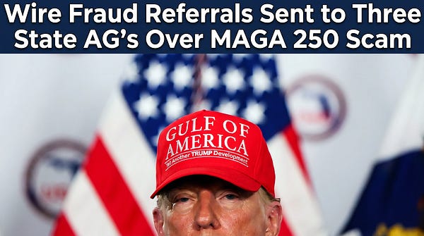 We Are Submitting Criminal Referrals to State Attorneys General Over The Freedom 250 Charity Fraud Allegations