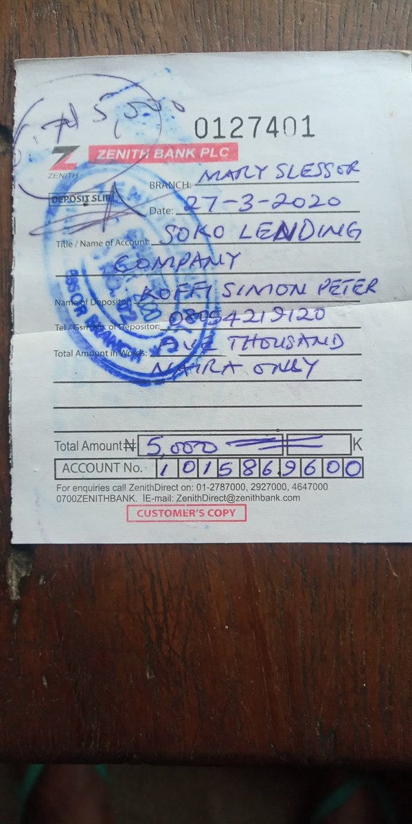 Zenith deals online loan