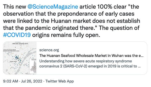 Concrete proof in another scientific paper that the covid outbreak took place in a seafood market more event 201 fauci amp bmgf connections | banned