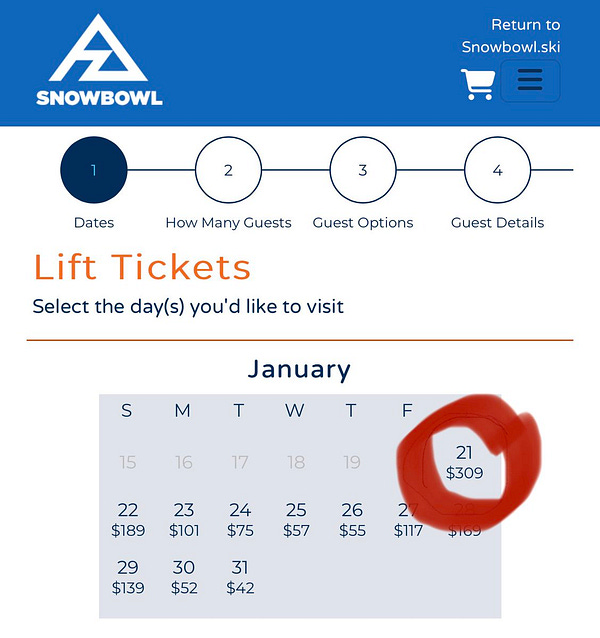 Snowbowl tickets outlet