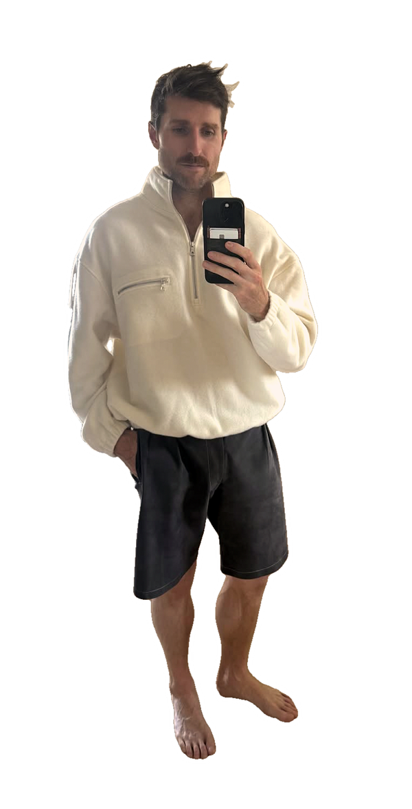 Brian in the white Rier half zip