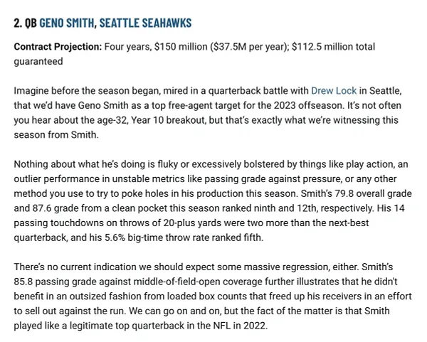 Geno Smith's contract is a win-win for all concerned « Seahawks Draft Blog