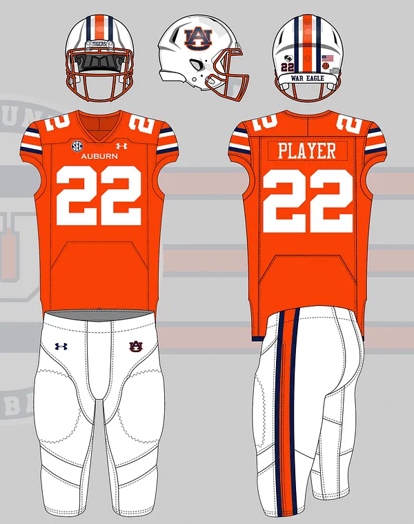 Auburn orange football jerseys discount